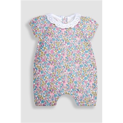 JoJo Maman Bébé 2-Pack Appliqué & Floral Rompers