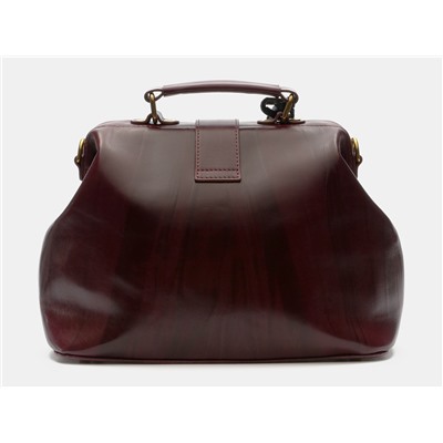 Бордовая кожаная сумка с росписью из натуральной кожи «W0023 Bordo Сова»