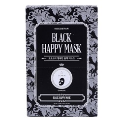 KOCOSTAR BLACK HAPPY MASK Тканевая маска для лица с углём 23мл
