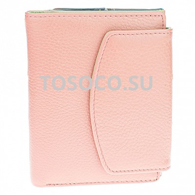 14 8878m-5 pink кошелек GENUINE LEATHER натуральная кожа 9х12х2