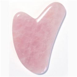 Скребок Гуаша «Сердце» (розовый кварц)