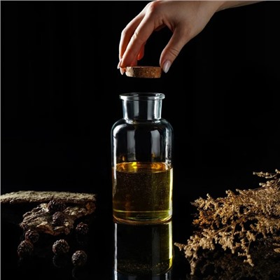 Бутылка стеклянная для соусов и масла с пробковой крышкой Доляна «Парфе», 750 мл, 8×16,5 см