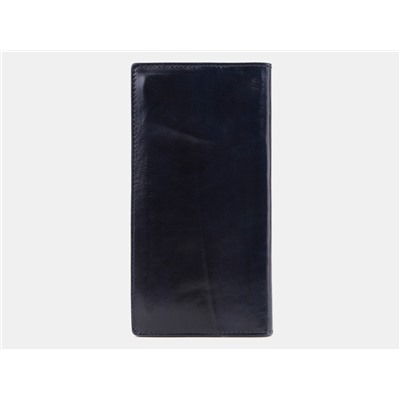 Кожаное портмоне с росписью из натуральной кожи «PR007 Blue Ринг»