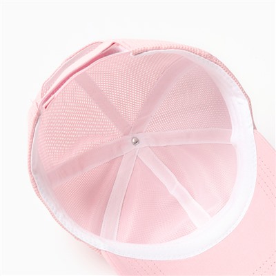Кепка "Бейсболка" для девочки, цвет розовый, размер 52-54
