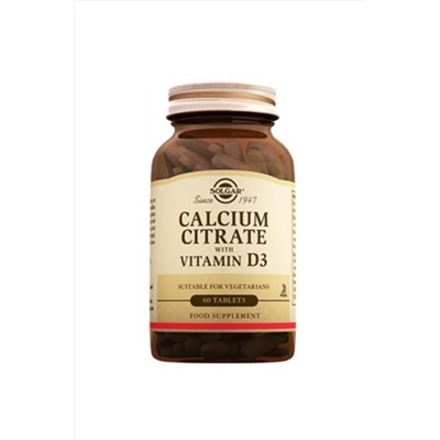 Solgar Calcium Citrate With Vitamin D 3 60 Tablet