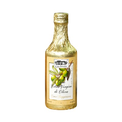 Масло Casa Rinaldi из оливок Таджаска E.V. нефильтрованное в золотой обертке 500 мл