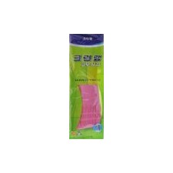 Clean wrap Перчатки из натурального латекса c внутренним покрытием (полноразмерные, с двойной резинкой) розовые, размер L / 100