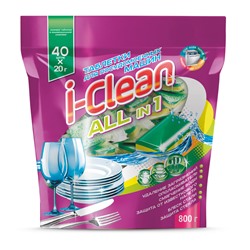 I-CLEAN Таблетки для посудомоечных машин  All in 1, 40шт