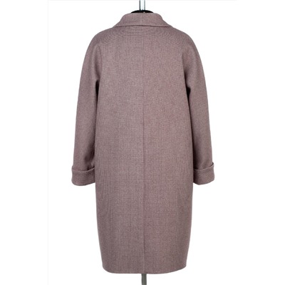 02-3198 Пальто женское утепленное Микроворса темно-розовый