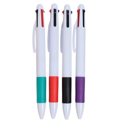 Набор ручек шариковых Calligrata, 4 штуки, автоматических, стержень 4-х цветный