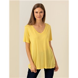 Неоново-желтая футболка стандартного кроя