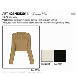 CARDIGAN M/L ALLACCIATURA ZIP