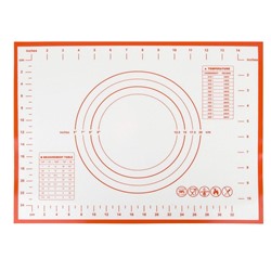 Коврик для раскатки теста с разметкой 40*30см (силикон) (упак пакет)