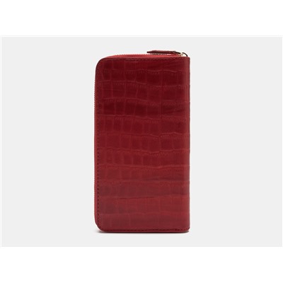 Кожаное портмоне из натуральной кожи «PR0014 Red Croco»