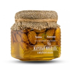 Мед цветочный с жареным миндалем, 310 гр new