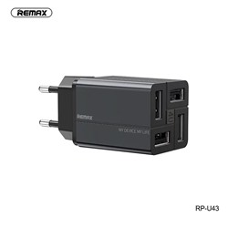 Сетевой адаптер Remax Wanfu 3.4A 4USB RP-U43 - Black