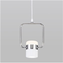Подвесной светодиодный светильник в стиле лофт
                     Eurosvet  50165/1 LED хром / белый