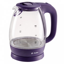 Чайник электрический 2200 Вт, 1,7 л DELTA DL-1203 фиолетовый