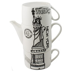 Чайник с двумя кружками Нью-Йорк,  /  Артикул: 97457