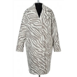 02-3147 Пальто женское утепленное Ворса Бело-серый