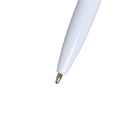 Ручка шариковая поворотная, 0.5 мм, стержень синий, белый корпус