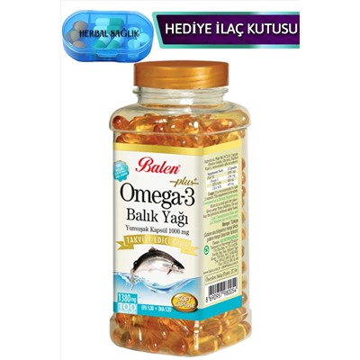 Balen OMEGA 3 BALIK YAĞI HAPI 1380MG 100 KAPSÜL HELAL SERTİFİKALI KAP-11