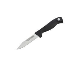 LR05-48 LARA Нож для очистки 8.9см/3,5", чёрная ручка Soft Touch, сталь 8CR13Mov 1,2 мм, (блистер)