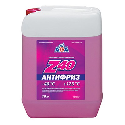 AGA Антифриз PREMIX красный (-40*С) Z40 10л