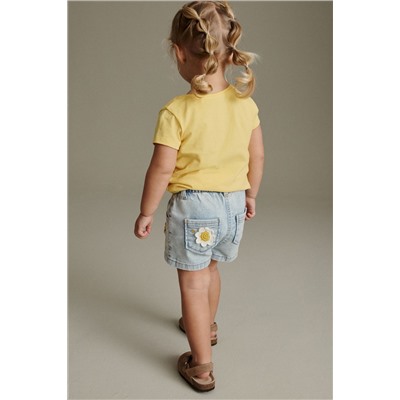 Denim Sunflower Crochet Shorts (3mths-7yrs)