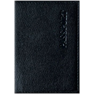Обложка для паспорта "Бизнес", кожзам, черный 254217