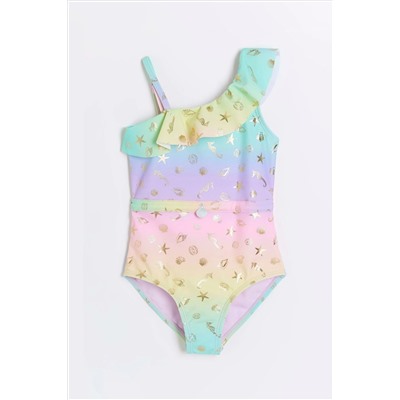 River Island Girls Rainbow Swimsuit