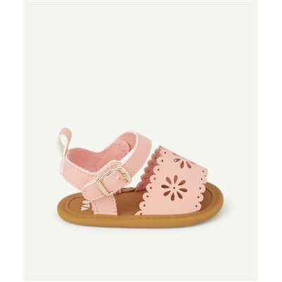 CHAUSSONS STYLE SANDALES BÉBÉ FILLE ROSE