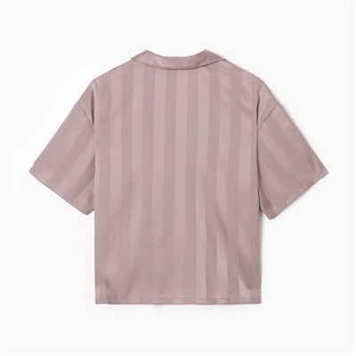 Пижама женская (рубашка и шорты) KAFTAN "Полоса" размер 40-42, розовый