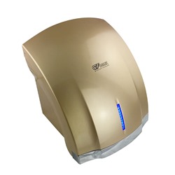 GFmark - Сушилка для рук, корпус пластик АБС, цвет сатин золото + хром, с неоновой подсветкой, КЛАССИКА, 1800W  ( 6880)