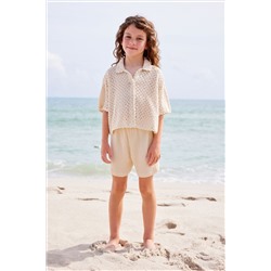 Cream Crochet Co-ord Set (3-16yrs)