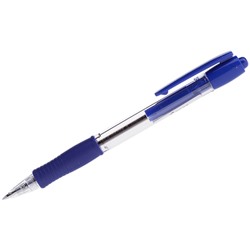 Ручка шар. автомат. PILOT "SUPER GRIP" (BPGP-10R-F-L) синяя, 0.7мм, прозрачный корпус