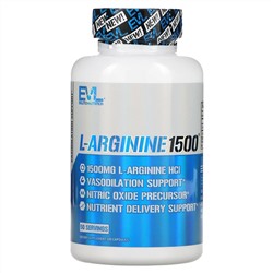 EVLution Nutrition, L-Arginine1500, L-аргинин, 1500 мг, 100 капсул (750 мг в 1 капсуле)