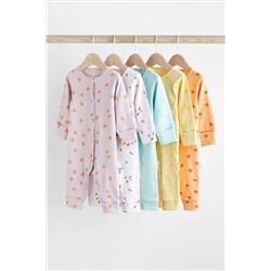 Multi Fruit Print Baby Footless Sleepsuits 5 Pack (0mths-2yrs)
