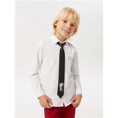 Поплиновая рубашка с длинными рукавами для мальчика LC Waikiki и галстук с принтом Ататюрк