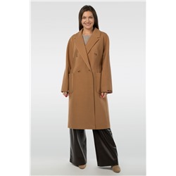 01-10780 Пальто женское демисезонное Пальтовая ткань Кэмел