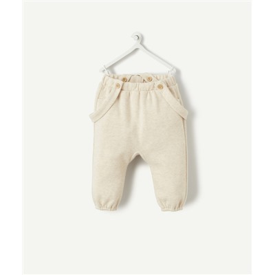 PANTALON SAROUEL BÉBÉ GARÇON BEIGE AVEC BRETELLES