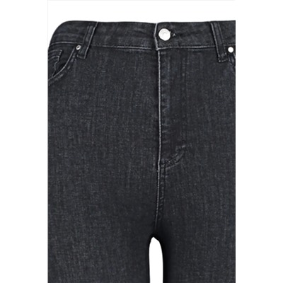 Черные эластичные джинсы скинни с высокой талией TBBAW24CJ00047