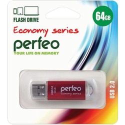 USB-флеш-накопитель PERFEO 64GB E01 Red economy series Perfeo