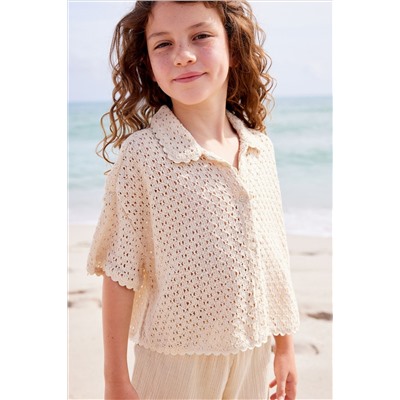 Cream Crochet Co-ord Set (3-16yrs)