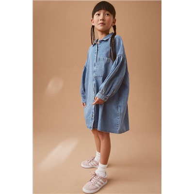 Blue Denim Shirt Dress (3-16yrs)