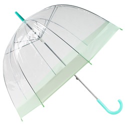 Зонт прозрачный купол зеленый   /  Артикул: 94863