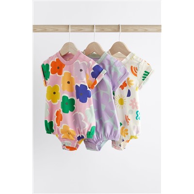 Baby T-Shirt Rompers 3 Pack