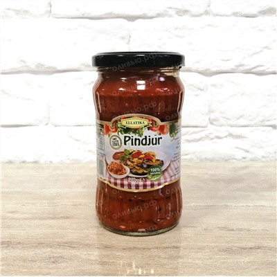 Пинджур/Pindjur из печёного красного перца и томатов Ellatika 310 гр (Болгария)