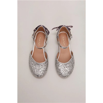 Phase Eight Silver Metallics Glitter Heeled Shoes