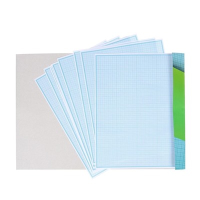 Бумага масштабно-координатная А4 10 листов Calligrata, голубая сетка